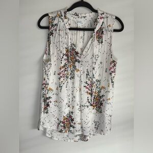 Market & Spruce sleeveless floral blouse • Women’s medium